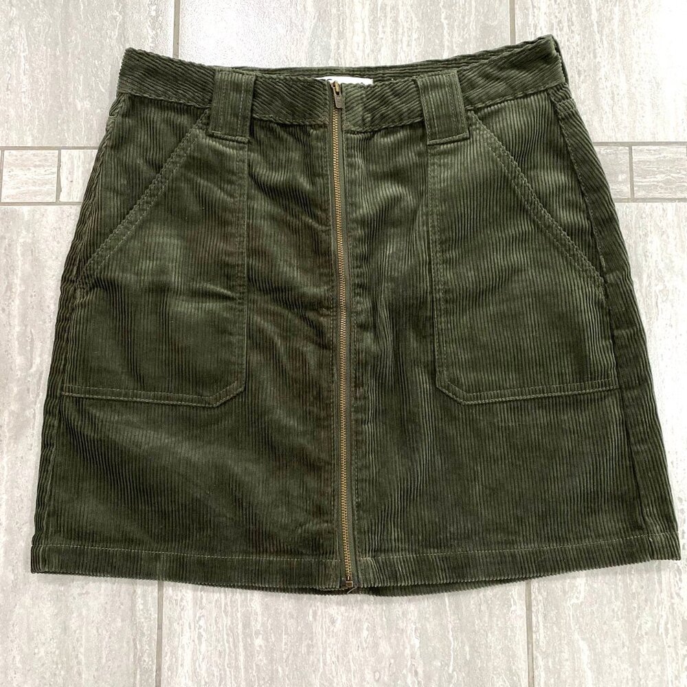 Hollister Ultra High-Rise Women's/Junior's Corduroy Full Zip Front Skirt Size 9